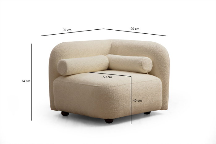 Atelier Del Sofa Victoria Cream Bouclette Atelier Del Sofa Victoria Cream Bouclette